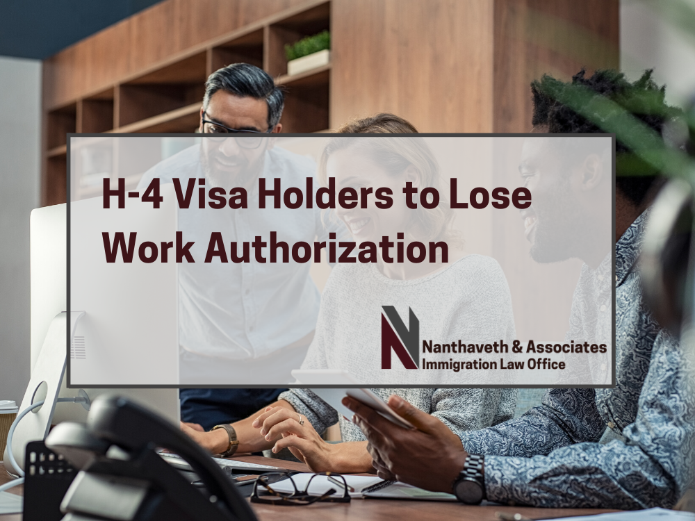 H-4 Visa Holders To Lose Work Authorizations